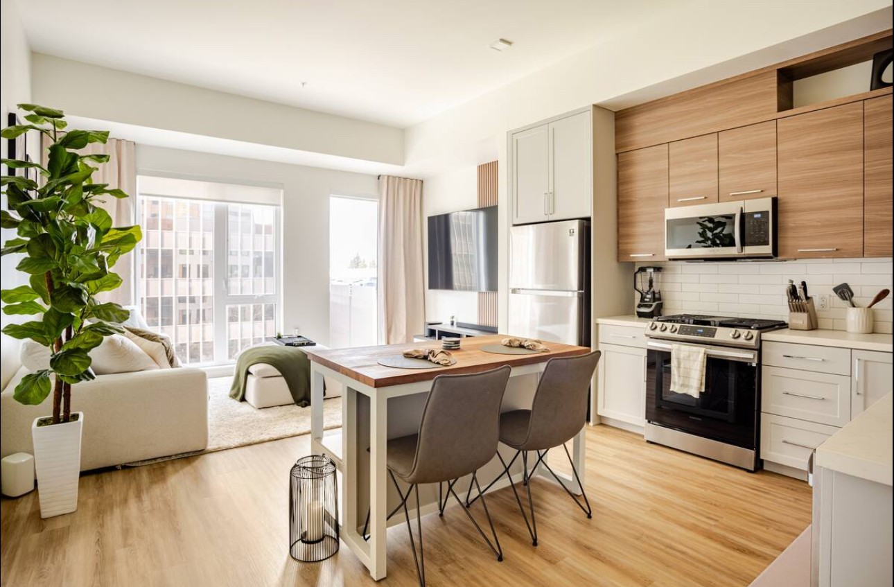 Luxury furnished apartment living room in a Corvale-managed property